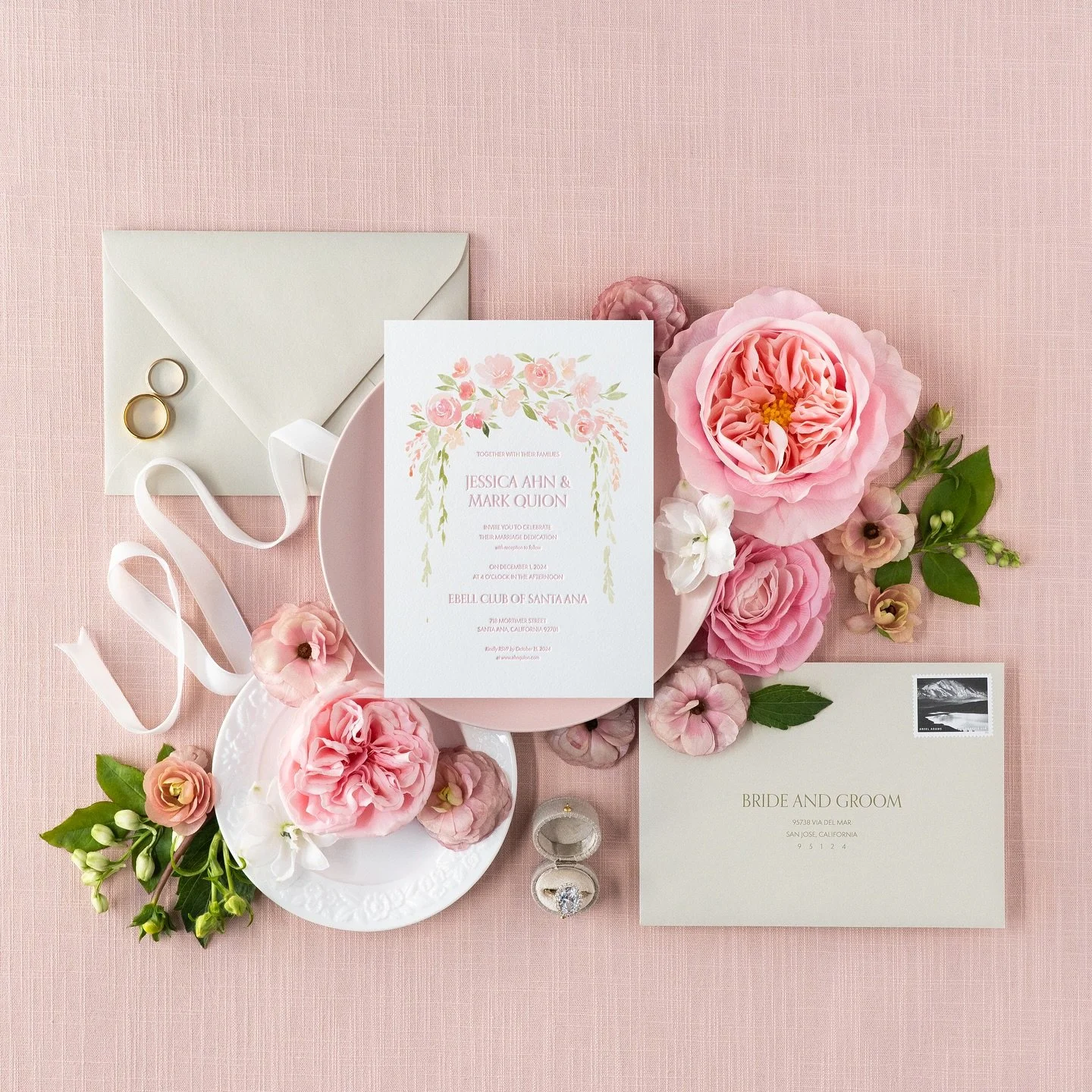 Floral Wedding Invitation Set