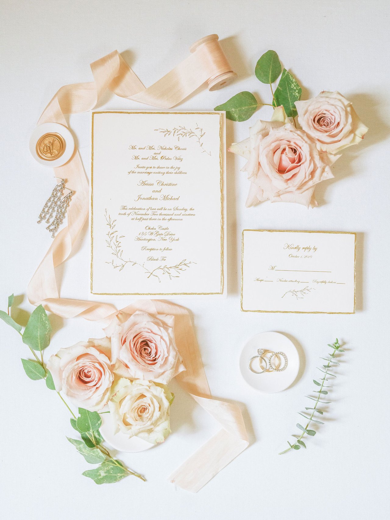 Luxury Gold Foil Wedding Cards