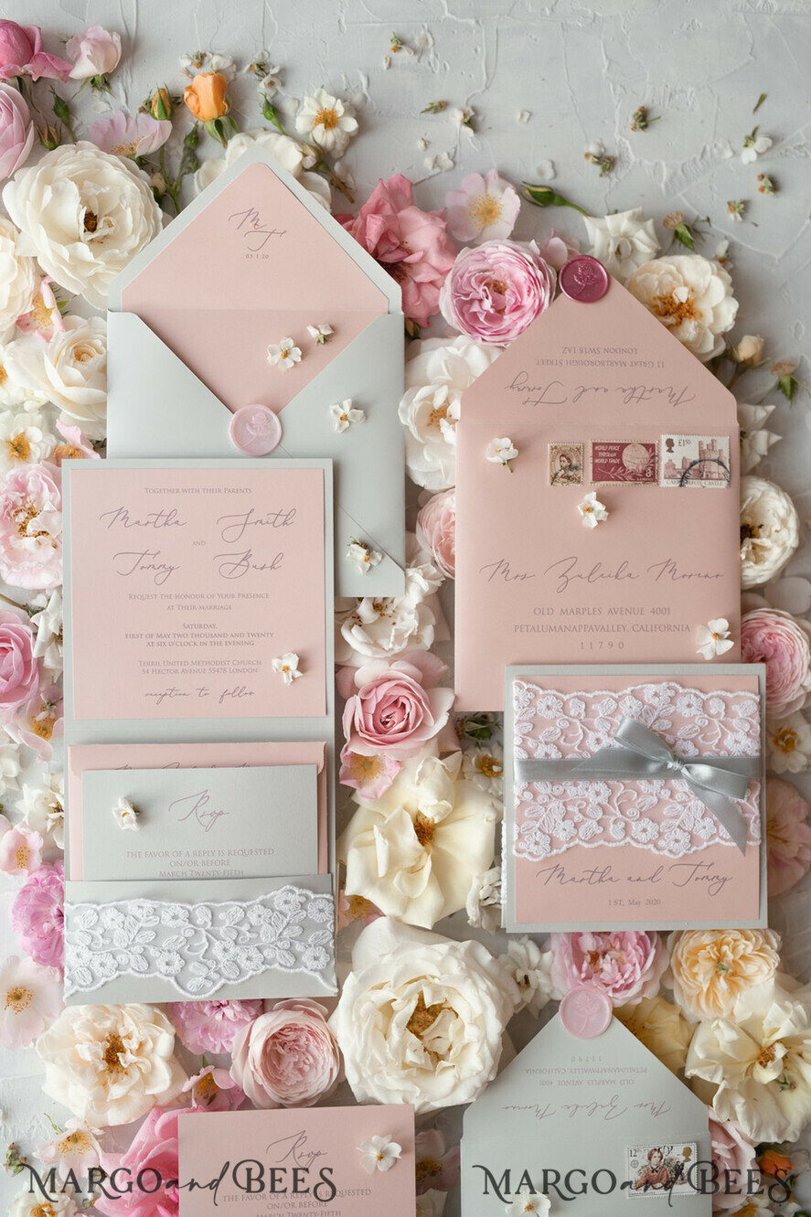 Vellum Overlay Wedding Cards